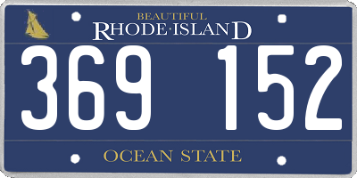 RI license plate 369152