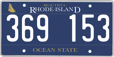 RI license plate 369153
