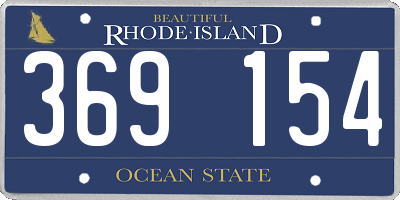 RI license plate 369154
