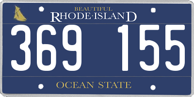 RI license plate 369155