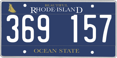 RI license plate 369157