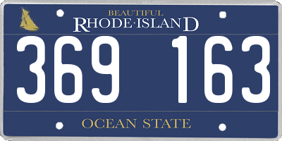 RI license plate 369163