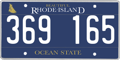 RI license plate 369165