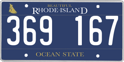 RI license plate 369167