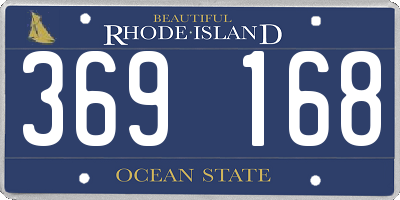 RI license plate 369168