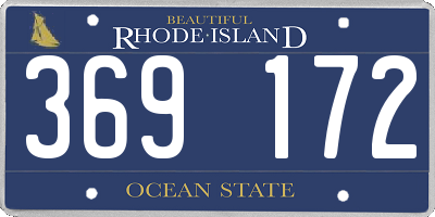 RI license plate 369172