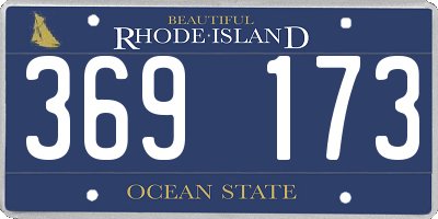 RI license plate 369173
