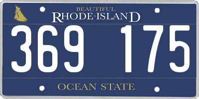 RI license plate 369175