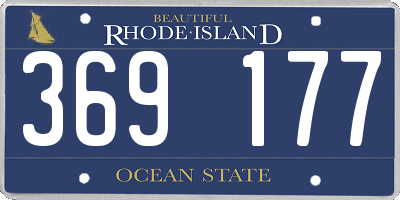 RI license plate 369177