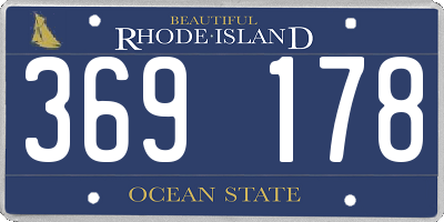 RI license plate 369178