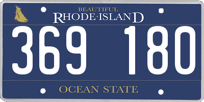 RI license plate 369180