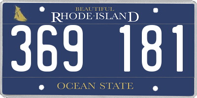 RI license plate 369181