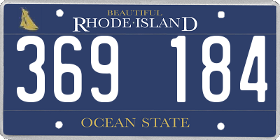 RI license plate 369184