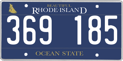 RI license plate 369185