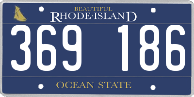 RI license plate 369186