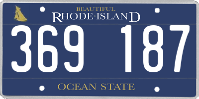 RI license plate 369187
