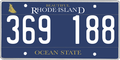 RI license plate 369188