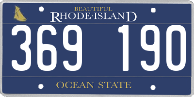 RI license plate 369190