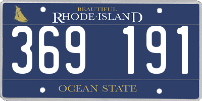 RI license plate 369191