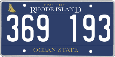 RI license plate 369193