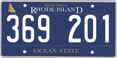 RI license plate 369201
