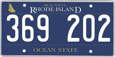 RI license plate 369202