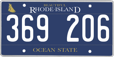 RI license plate 369206