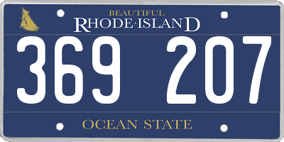 RI license plate 369207