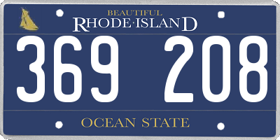 RI license plate 369208