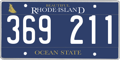 RI license plate 369211