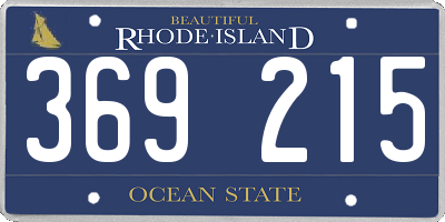 RI license plate 369215
