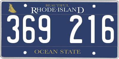 RI license plate 369216