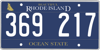 RI license plate 369217