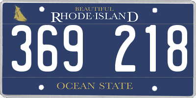 RI license plate 369218