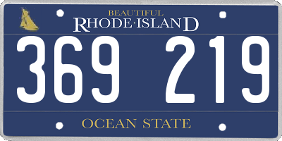 RI license plate 369219