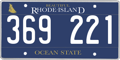 RI license plate 369221
