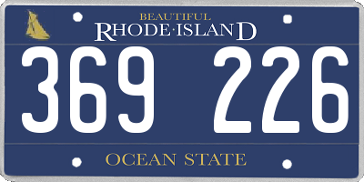 RI license plate 369226