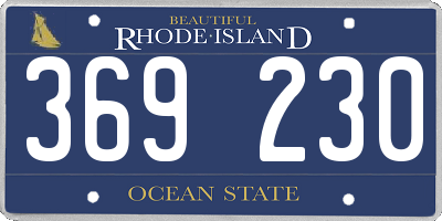 RI license plate 369230
