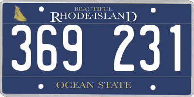 RI license plate 369231