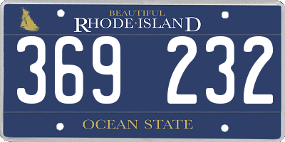 RI license plate 369232