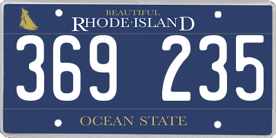 RI license plate 369235