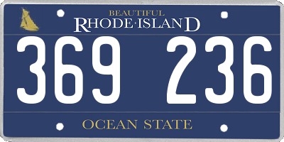 RI license plate 369236
