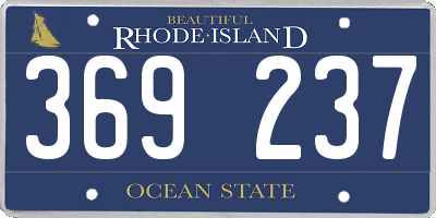 RI license plate 369237