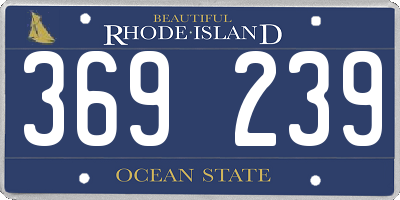RI license plate 369239