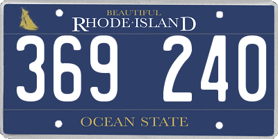 RI license plate 369240