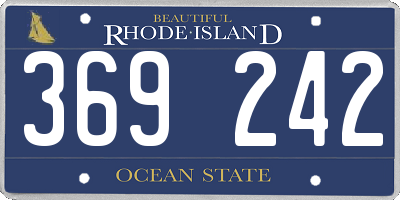 RI license plate 369242