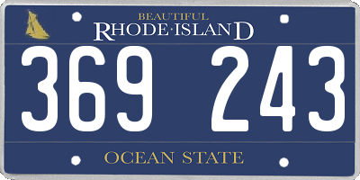 RI license plate 369243