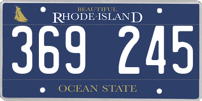RI license plate 369245