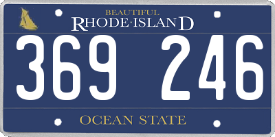 RI license plate 369246