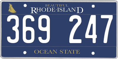 RI license plate 369247